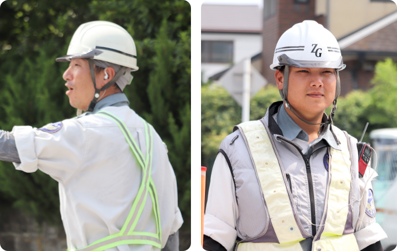 現場で働く警備スタッフ